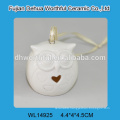 New arrival white porcelain hanging owl for home decoration